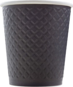 Стакан бумажный одноразовый двухслойный с конгревом Waffle Black 250 ml*500шт.