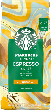 Starbucks кофе Blonde Espresso зёрна 200г 1/6 Старбакс