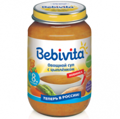 Bebivita Овощной суп с цыпленком, 190 гр 1*6