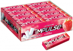 Жевательная резинка «Impulse» со вкусом «Клубники», без сахара, 14гр./480шт.