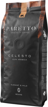 Кофе натуральный Paretto (Паретто) смесь Celesto в зернах 1000 гр 1/8 пачка