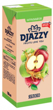 Сок «Djazzy» яблочный 200мл./27шт.
