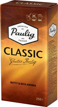 Кофе натуральный Paulig Classic молотый пачка 250г 1*12 Паулиг