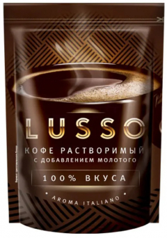 Кофе растворимый LUSSO 75г дой-пак*33шт.