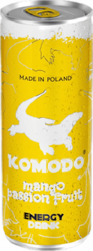 Komodo Mango Passion Fruit 0,25л./24шт. Энергетический напиток Комодо