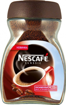 Кофе Nescafe Classic стекло 47,5гр. Нескафе Классик