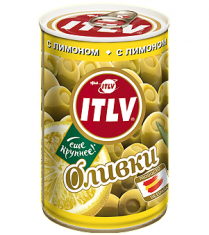ITLV Оливки зеленые с лимоном 314мл,жесть 1*12
