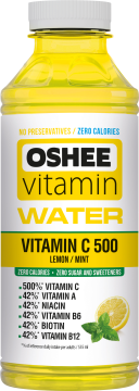 Oshee 0,56л./6шт. Вода витаминизированная Мята и Лимон OSHEE VITAMIN WATER C500 555 ML Вода витаминизированная