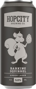 Пиво светлое ф. п. Hopcity Barking Squirrel (Хопсити Баркинг Скуарел), алк.5.0 %, ж/б, 0.473л.