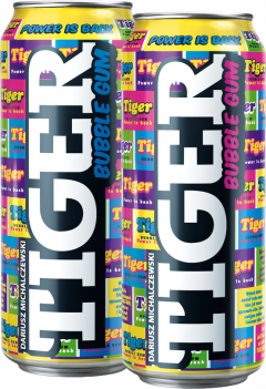 TIGER Bumble Gum 0,5л./12шт. Энергетический напиток Тигр