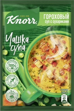 Кнорр Чашка супа  Горох с сухариками 21г new 1/30