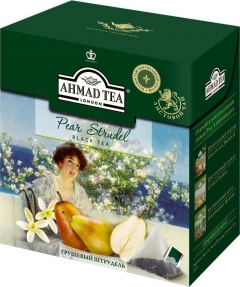 Чай Ahmad Tea Грушевый штрудель черный листовой пирамидка 20х1,8г 1*12 Ахмад Ти