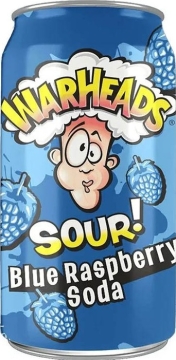 Warheads 0,355л.*12шт. Blue Raspberry Sour Soda USA  Ворхедс
