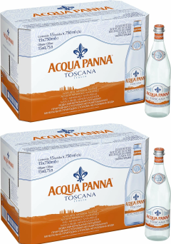 Acqua Panna негаз 0,75л.*15шт. Стекло - 2 упаковки Аква Панна вода гидрокарбонатная магниево-кальциевая негазированная