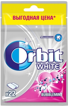 Orbit Белоснежный драже Bubblemint пакет 22 драже./1шт. Орбит