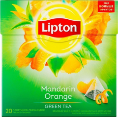 Lipton Чай Зел Mandarin Orange Tea C Цедрой Цитрусовых(20Пx1.8Г) New 1/12 Липтон