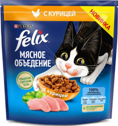 Felix Мясное объедение курица сухой корм 1,3кг./1шт. Феликс