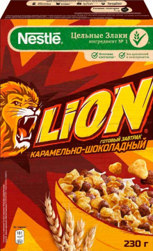 Lion Завтрак сухой карамельно-шоколадный пачка 230гр. Лион