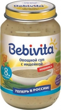 Bebivita Овощной суп с  индейкой 190 гр
