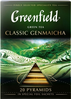 ГРИНФИЛД Классик Генмайча(1,8гх20п)чай пирам.зел.с доб. Greenfield