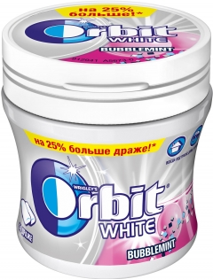 Orbit Белоснежный Bubblemint мини-банка 68 г.*6шт. Орбит