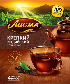 Чай ЛИСМА Крепкий чёрный 100x2гр.
