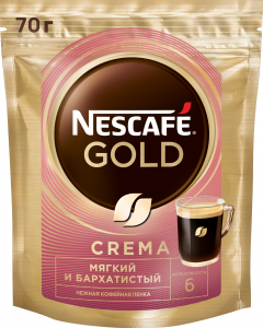 Кофе Nescafe Gold Крема 70гр. Нескафе Голд