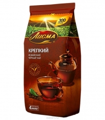 Чай ЛИСМА (мелк.лист мягкая упаковка) Крепкий чёрный 300г м*у 1*18