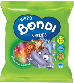 Мармелад жевательный HIPPO BO & friends с витаминами, 70гр./50шт.