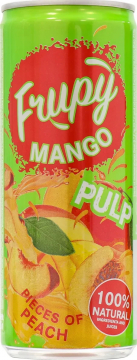 Frupy Mango,Peach 0,25л.*12шт. Фрупи Манго, Персик Напиток б/а негаз. с соком и кусочками