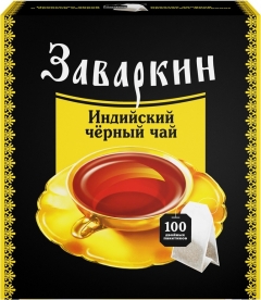 Чай ЛИСМА Заваркин чёрный 100x1,5г 1*6