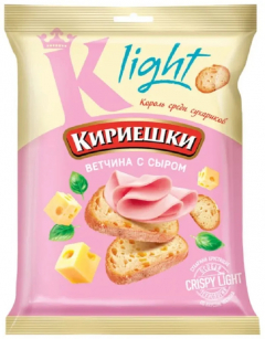 Сухарики Кириешки Light Ветчина с сыром 33гр./50шт.