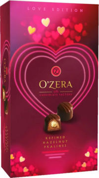 Шоколадные конфеты OZera пралине с цельным фундуком 230гр./9шт.