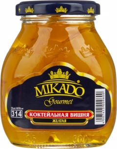 ВИШНЯ коктейльная жёлтая ст/б 314 мл. Mikado