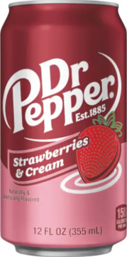 Dr. Pepper 0,355л.*12шт. Strawberry Cream USA Доктор Пеппер
