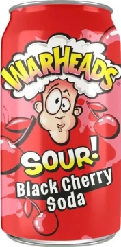 Warheads 0,355л.*12шт. Black Cherry Sour Soda USA  Ворхедс