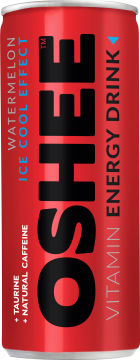 Oshee 0,25л./24шт. Энергетический Напиток Арбузный OSHEE ENERGY DRINK WATERMELON ICE EFFECT 250 ML,  Энергетический Напиток