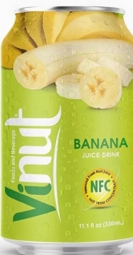 Vinut Банан 0,33л.*6шт. Винат Напиток сокосодержащий с кокосовым желе