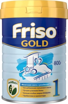 Смесь  молочная сухая начальная адаптированная Фрисо Голд 1 LockNutri (Friso Gold 1 LockNutri)400 г ж.б.1/24