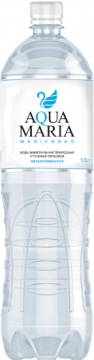 Аква Мария 1,5л. Вода минеральная природная столовая питьевая, негазированная.