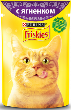Friskies корм для кошек кусочки в подливе Ягненок пакетик 85гр./6шт. Фрискис