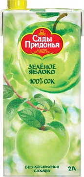 Сады Придонья 2л. Яблочный из зеленых яблок/6шт.
