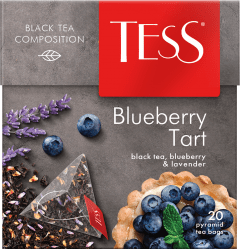 ТЕСС Блюберри Тарт (1,8гх20п)чай пирам.черн.с доб. Tess