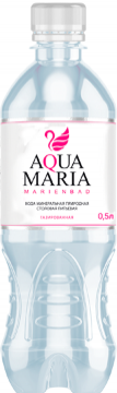 Аква Мария 0,5л. Вода минеральная природная столовая питьевая, газированная.
