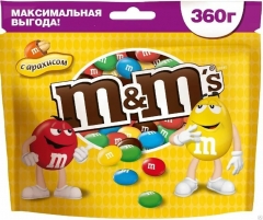 M&M`s конфеты Арахис 360 г.*1шт.