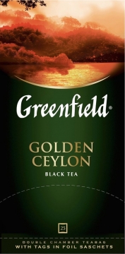 ГРИНФИЛД Голден Цейлон(2гх25п)чай пак.черн. Greenfield