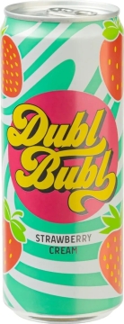 Dubl Bubl Strawberry Cream 0,33х24 бан Напиток безалкогольный сильногазированный