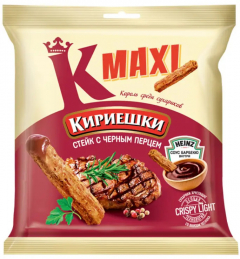 Сухарики Кириешки Maxi Стейк и соус барбекю 80гр./22шт.