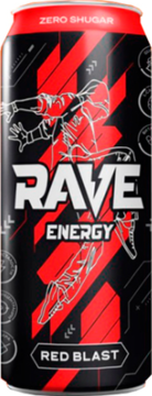 Rave Energy 0,5л.*12шт. Напиток тонизирующий Ред Бласт  Рэйв