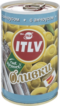 ITLV Оливки зеленые с анчоусом 314мл,жесть 1*12